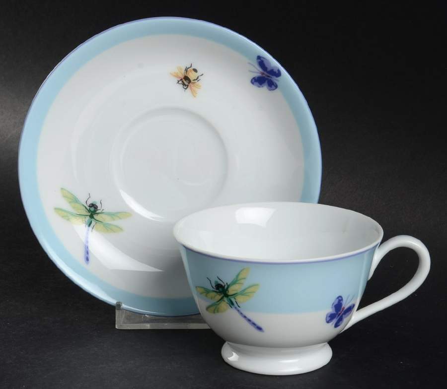Summer Footed Cup & Saucer Set by Tiffany-1
