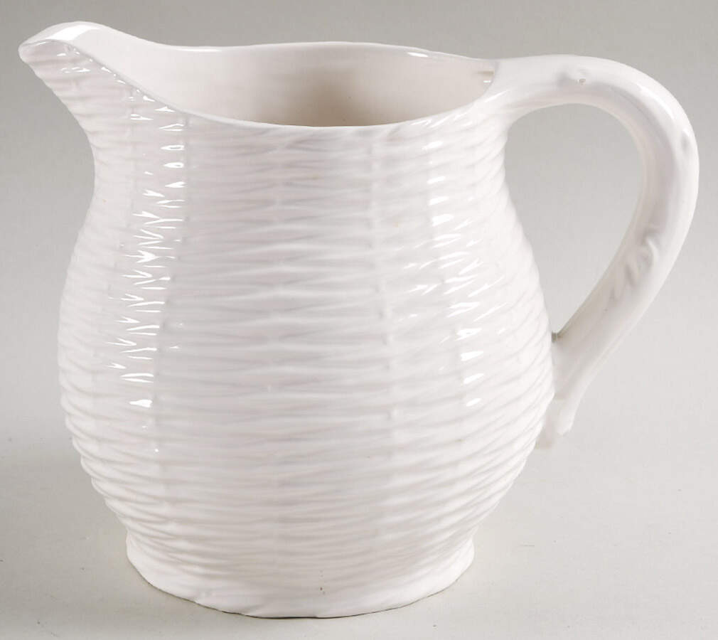 White Wicker 74 Oz Pitcher by Tiffany-1