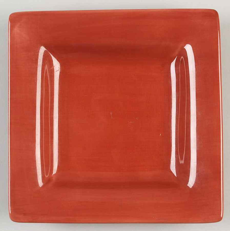 Espana Brick (Red) Square Salad Plate by Tabletops Unlimited-1