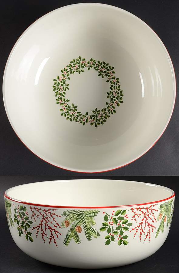 Yule 11" Large Salad Serving Bowl by Tiffany-1