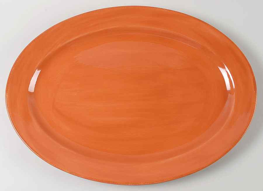 Sonoma 2 Terra Cotta 18" Oval Serving Platter by Tag Ltd-1