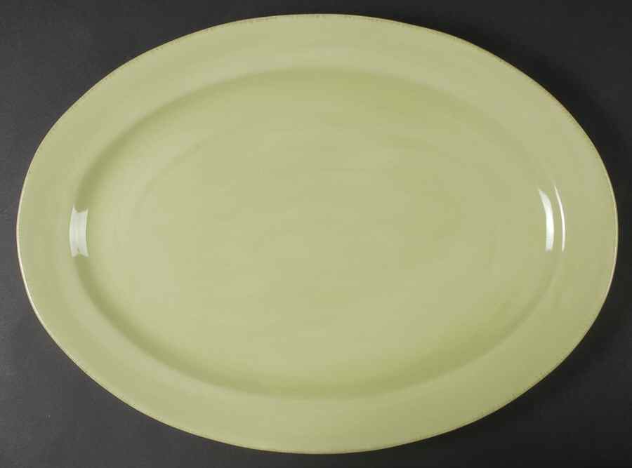 Sonoma 2 Light Green 18" Oval Serving Platter by Tag Ltd-1