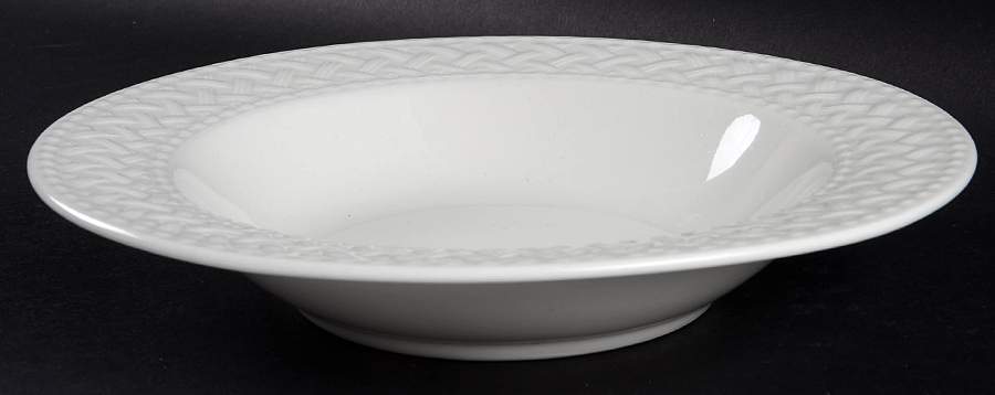 Havana Weave Large Rim Soup Bowl by Ten Strawberry Street-1