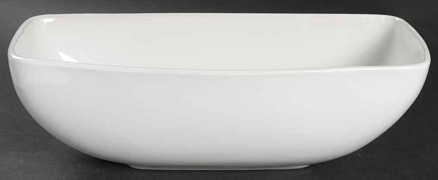 Retro Square White 10" Oval Vegetable Bowl by Target-1