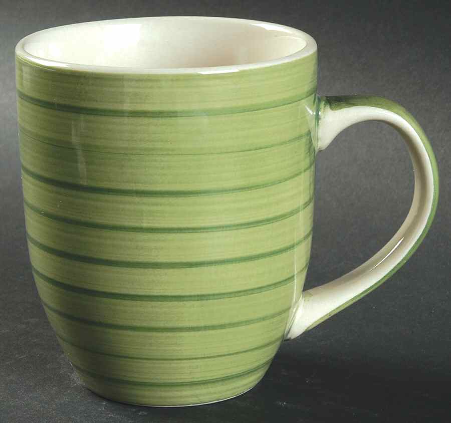 Swirl Green Mug by Tabletops Unlimited-1