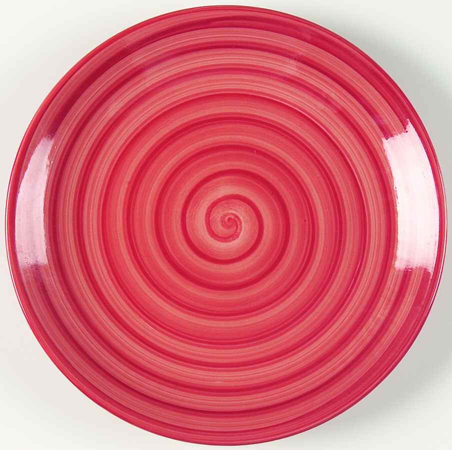 Swirl Red Salad Plate by Tabletops Unlimited-1