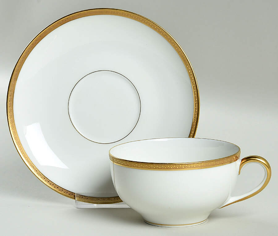 6554 Flat Cup & Saucer Set by Tressemanes & Vogt-1