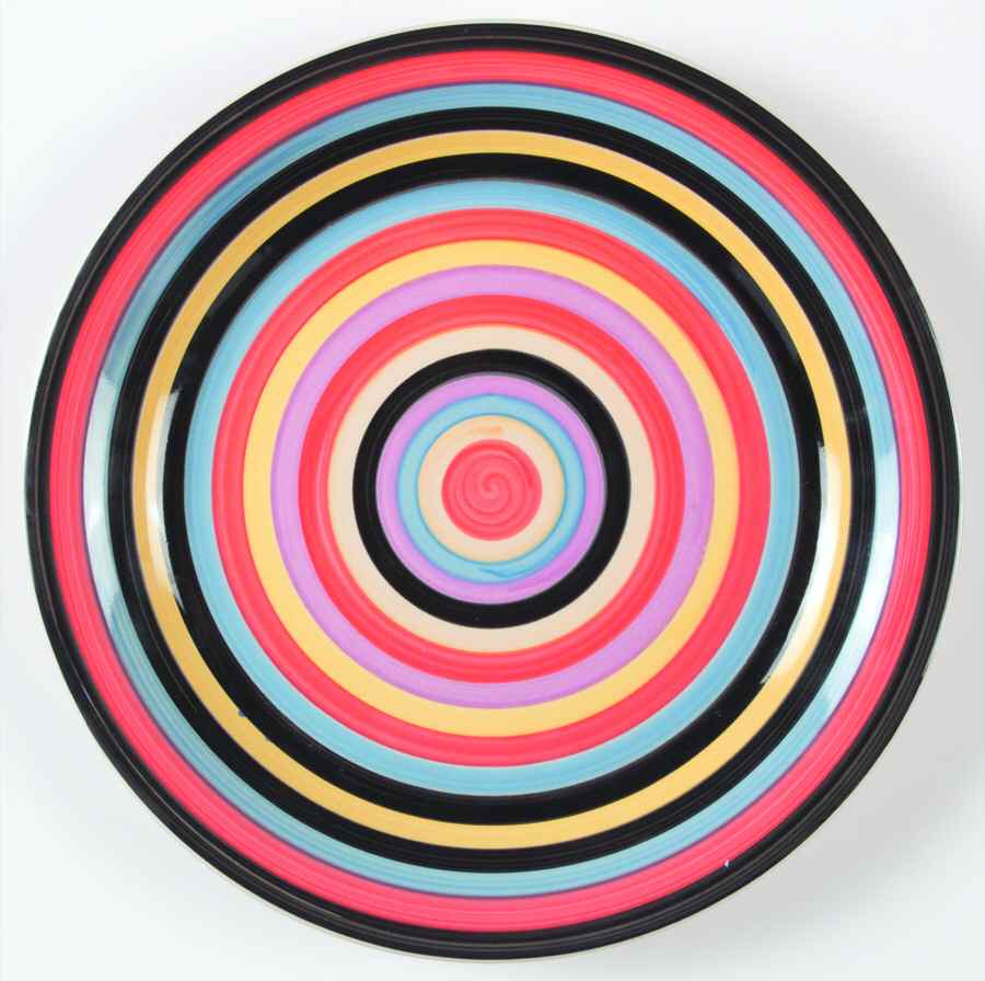 Colorful Stripe Dinner Plate by Tabletops Unlimited-1