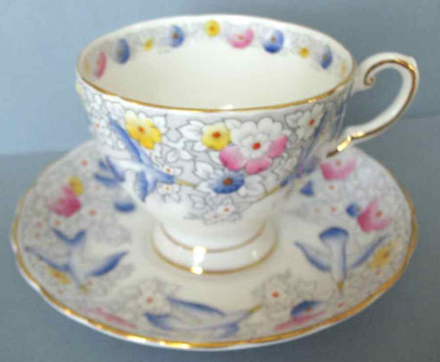 Bluebird Footed Cup & Saucer Set by Tuscan - Royal Tuscan-1