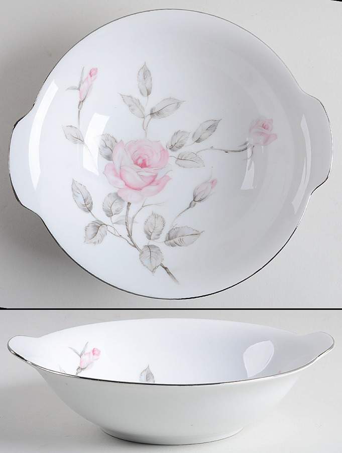 Spring Rose 9" Round Vegetable Bowl by Three Castle-1