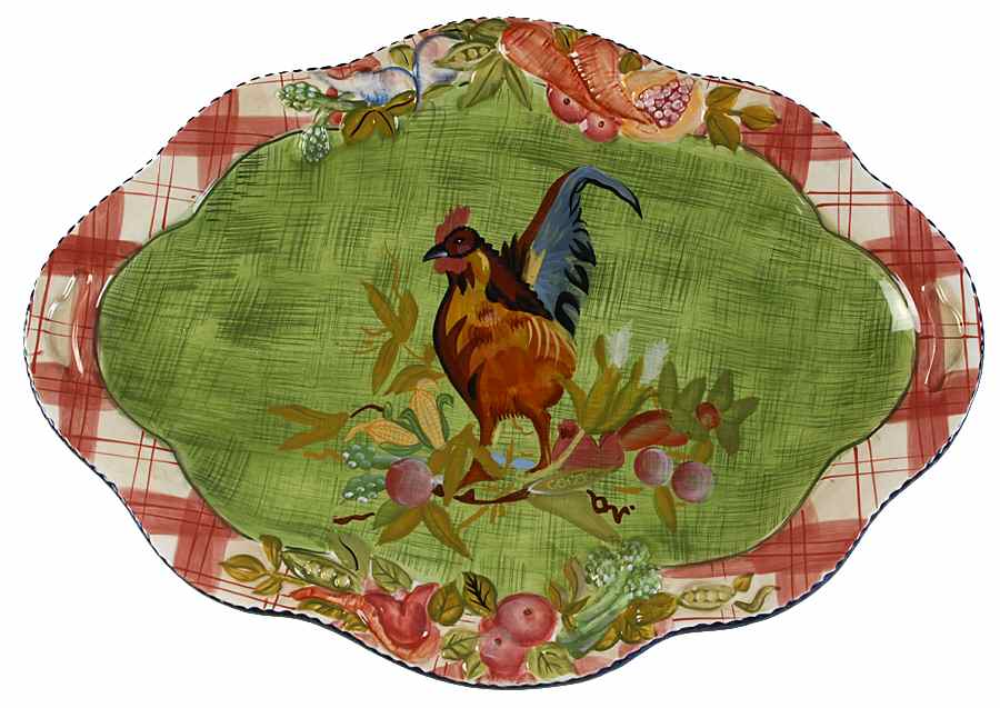 Stonehouse Farm Collection 18" Oval Serving Platter by Tracy Porter-1