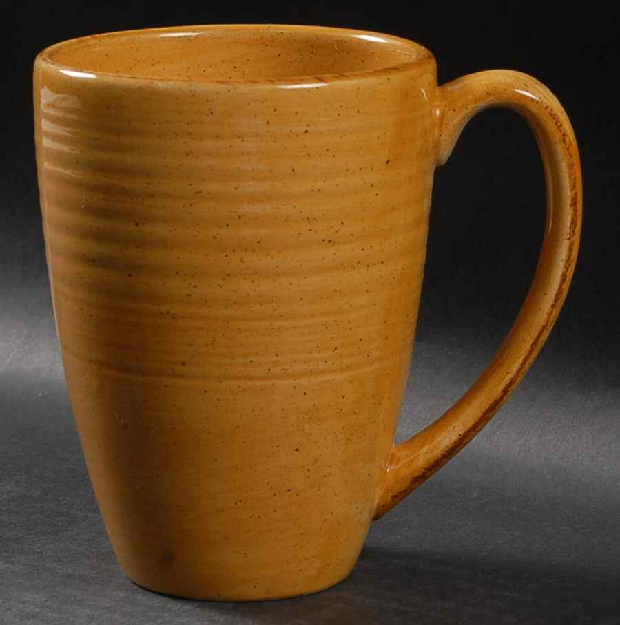 Portofino Mustard Mug by Tabletops Unlimited-1