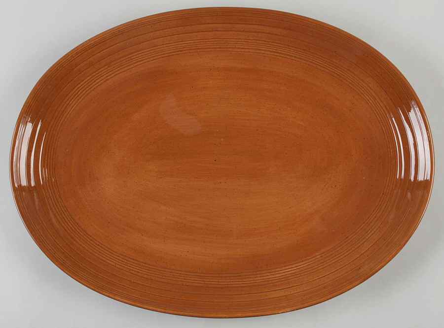 Portofino Terra Cotta 18" Oval Serving Platter by Tabletops Unlimited-1