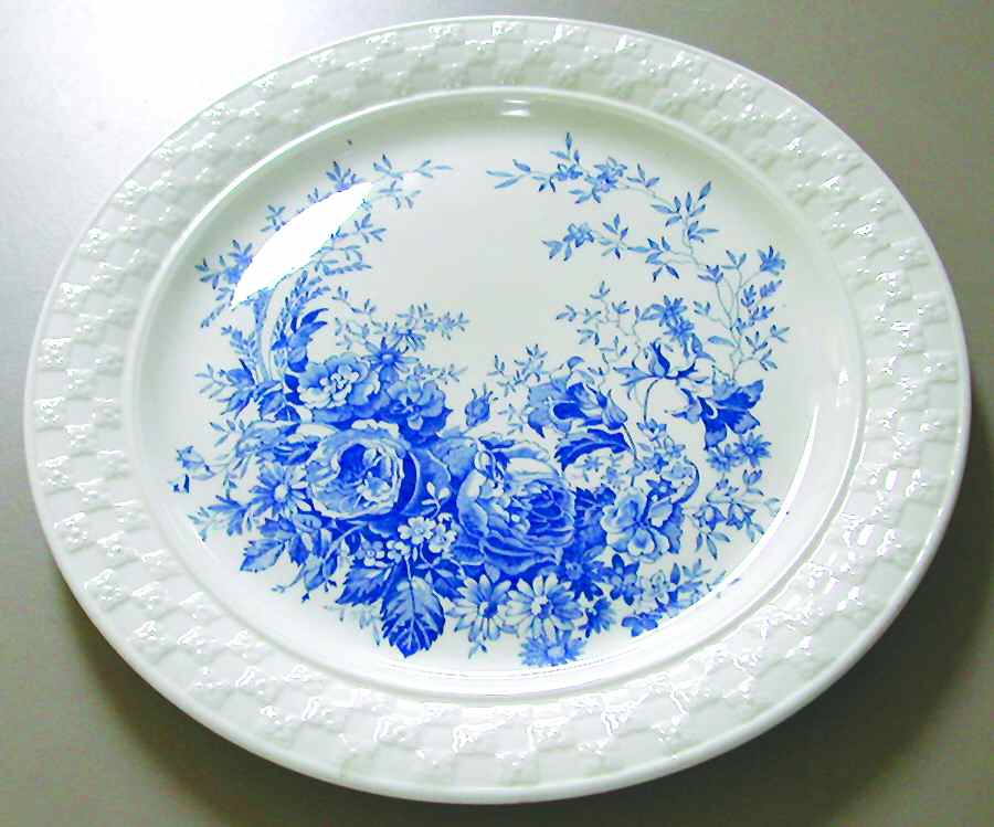 Delphenian Rose Blue (Beverly) Dinner Plate by Taylor, Smith & Taylor (Ts&T)-1