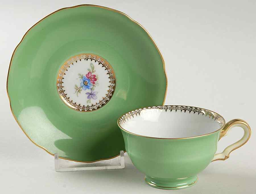 828-0 Footed Demitasse Cup & Saucer Set by Tirschenreuth-1