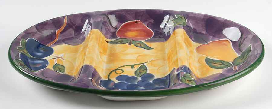 Scandicci 3-Part Oval Divided Server by Tabletops Unlimited-1