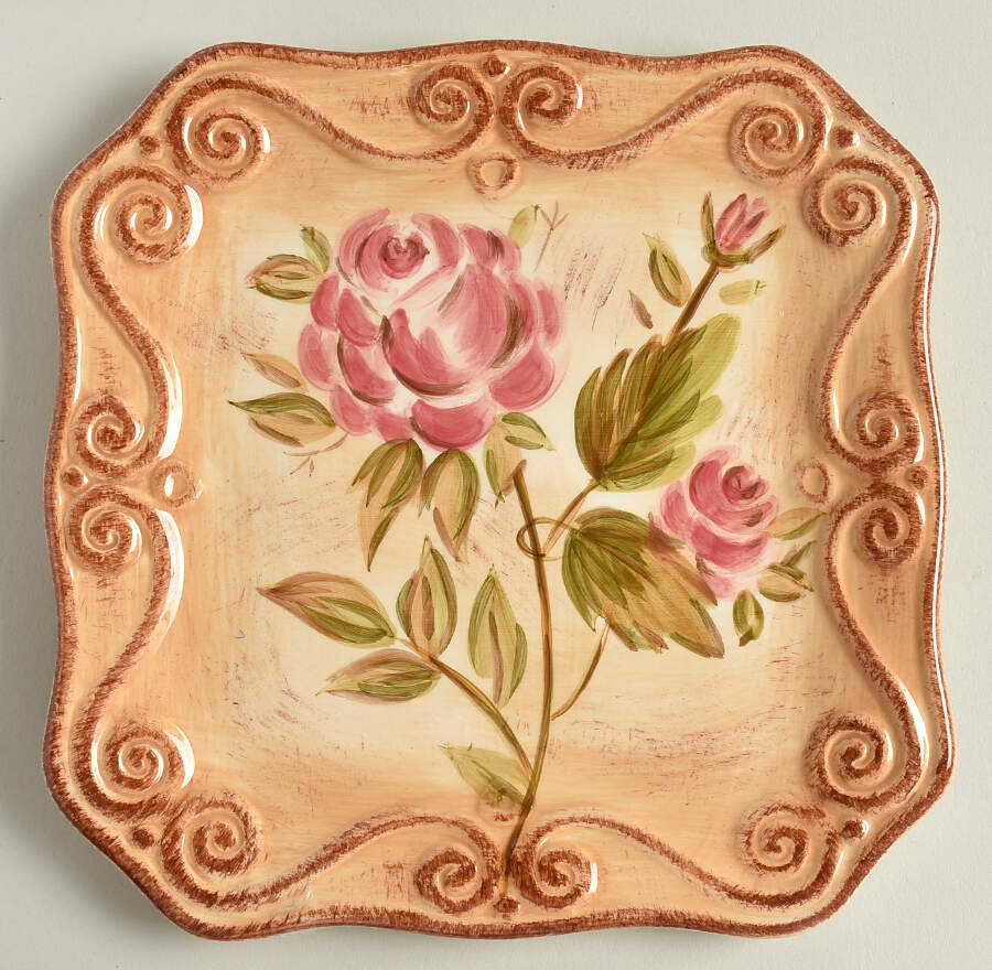 Medici Rose Salad Plate by Tabletops Unlimited-1