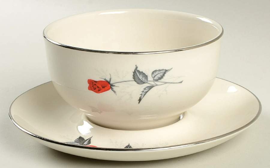 Moulin Rouge (Taylorton) Gravy Boat & Underplate by Taylor, Smith & Taylor (Ts&T)-1