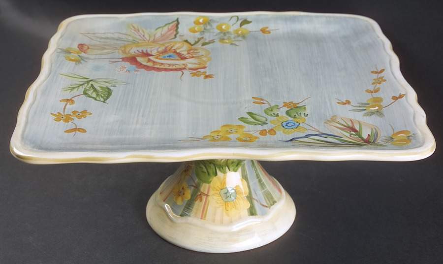 Amourette 11" Diameter Square Pedestal Cake Stand by Tracy Porter-1