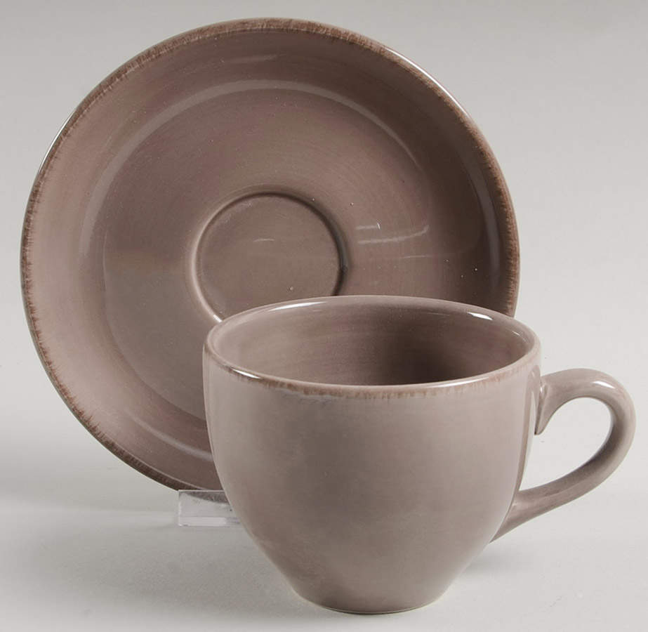 Sorrento Slate Flat Cup & Saucer Set by Tag Ltd-1