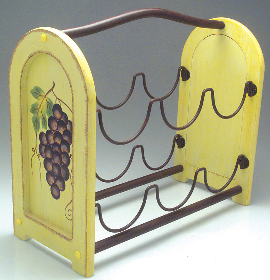 Vino Wine Bottle Rack-Metal and Wood by Tabletops Unlimited-1
