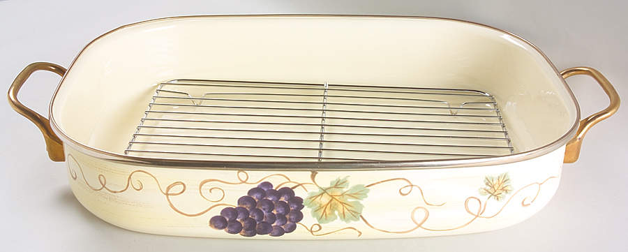 Vino 16" Metal Rectangular Roaster by Tabletops Unlimited-1