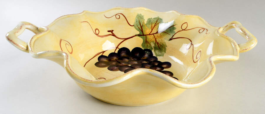 Vino Round Handled Bowl by Tabletops Unlimited-1
