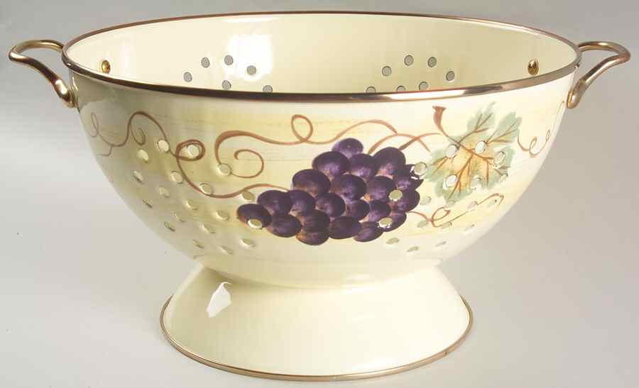 Vino 5 Quart Metal Colander by Tabletops Unlimited-1