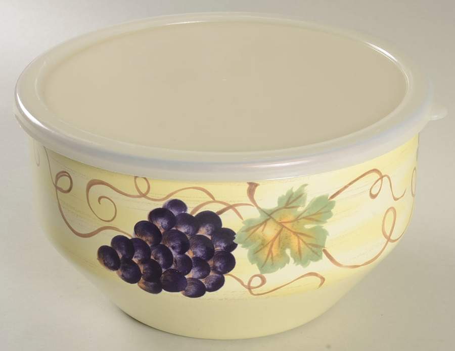 Vino 9" Metal Bowl with Plastic Lid by Tabletops Unlimited-1