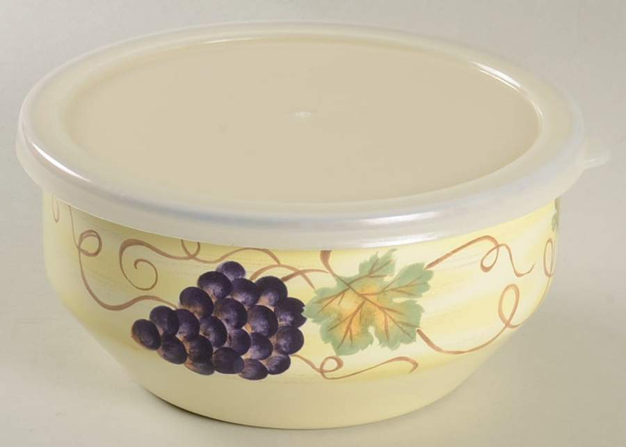 Vino 6" Metal Bowl W/Plastic Lid by Tabletops Unlimited-1