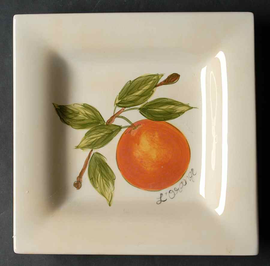 Le Fruit Square Salad Plate by Tabletops Unlimited-1
