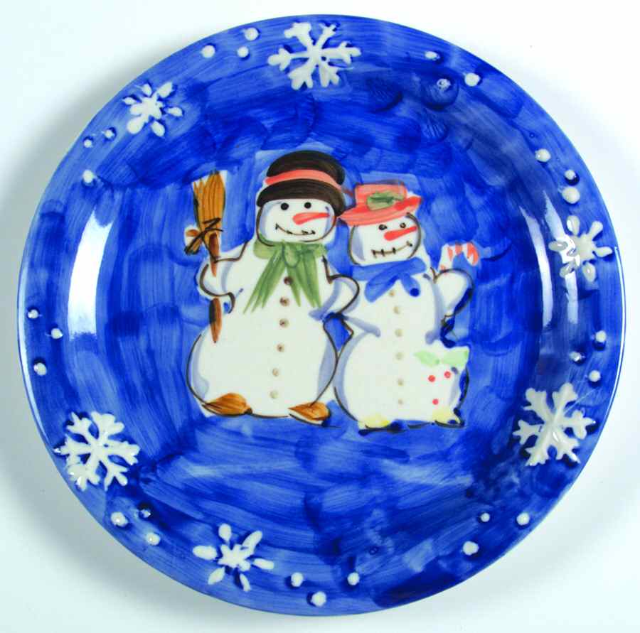 Snow Couple Dinner Plate by Tabletops Unlimited-1