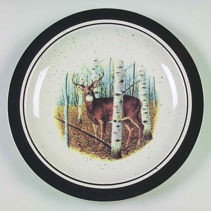 White Tail Deer Dinner Plate by Tienshan-1