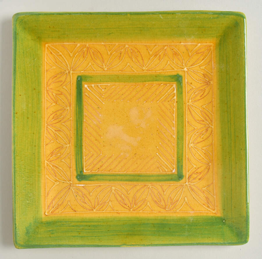 Olive Square Salad Plate by Terre e Provence-1