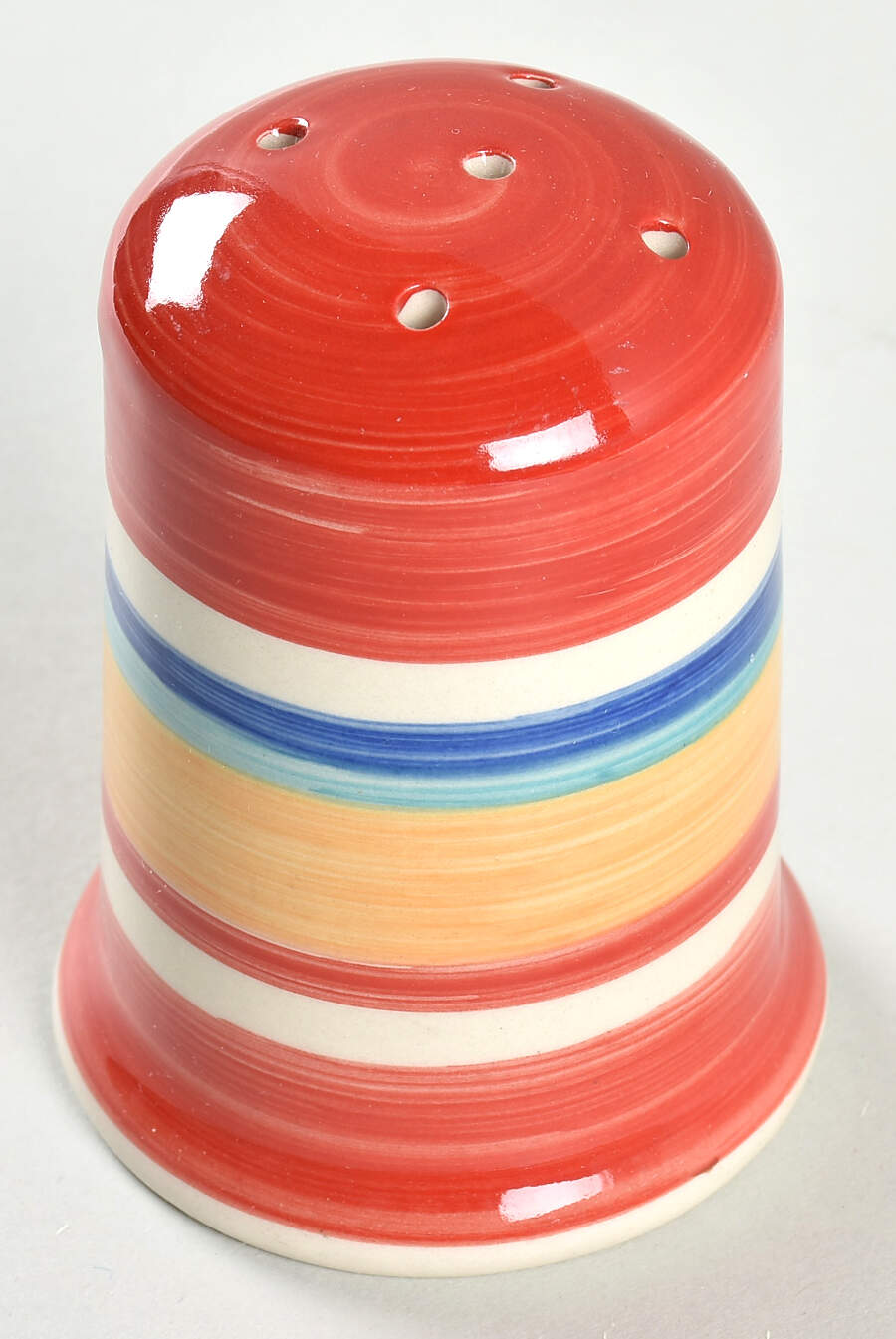 Water Color Red (Round) Pepper Shaker by Tabletops Unlimited-1