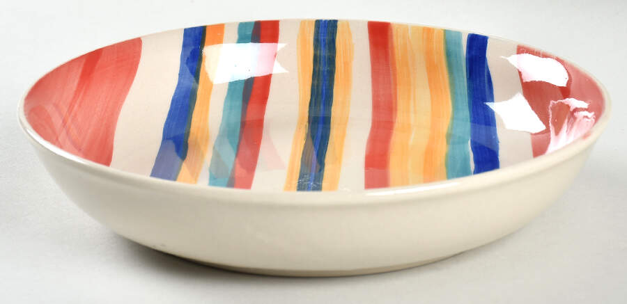 Water Color Red (Round) 7" Individual Pasta Bowl by Tabletops Unlimited-1