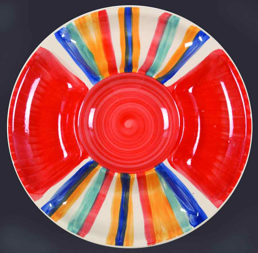 Water Color Red (Round) 5-Part Relish by Tabletops Unlimited-1