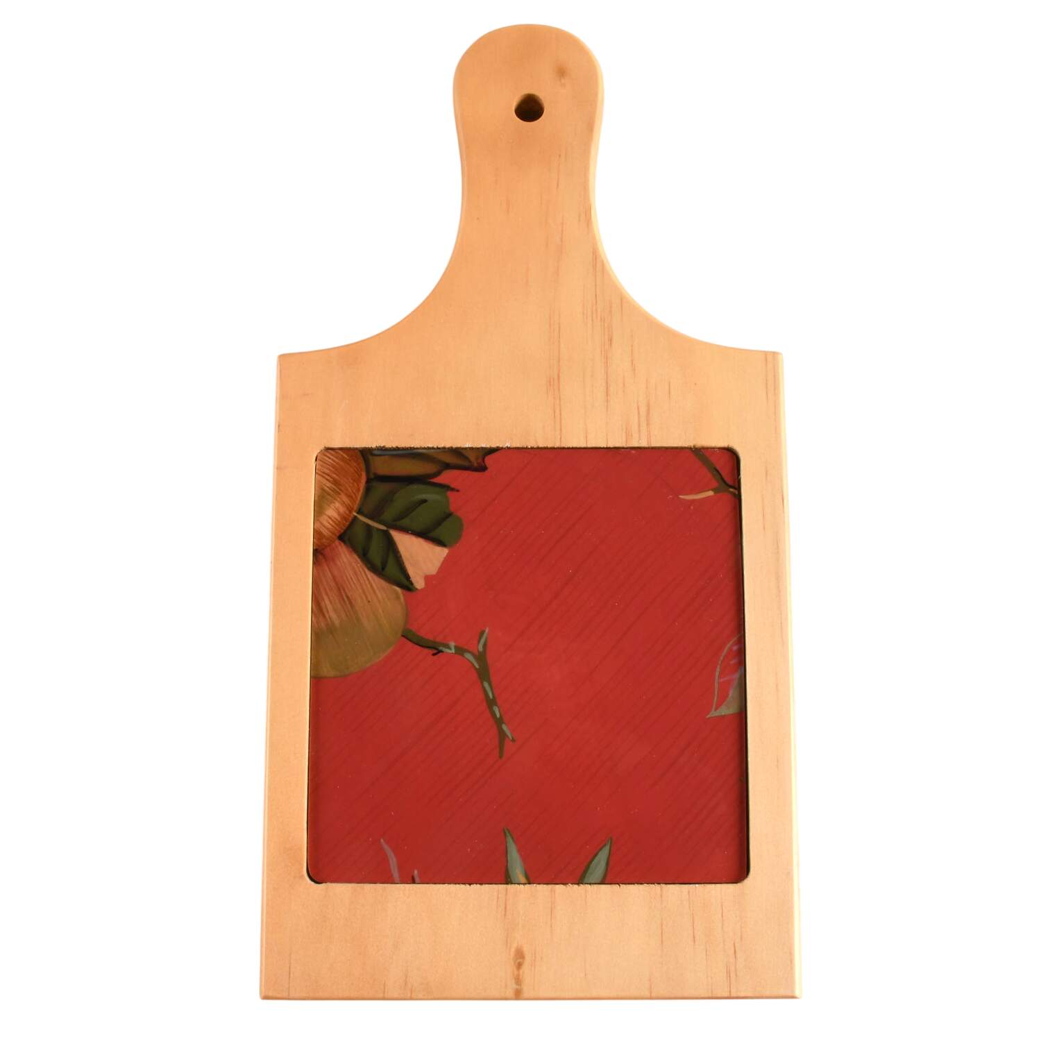 Octavia Hill Garden 10" Natural Wood Cheese Board with Tile  HC by Tracy Porter-1
