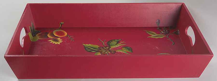 Octavia Hill Garden Wood Rectangular Handled Tray by Tracy Porter-1