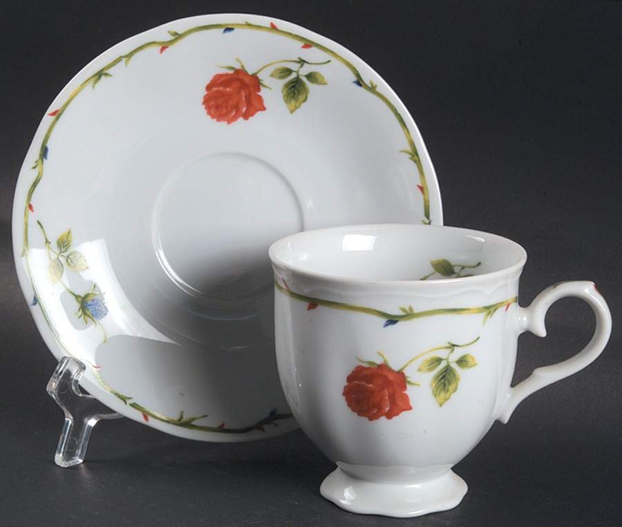 Romantica Footed Cup & Saucer Set by Taitu-1