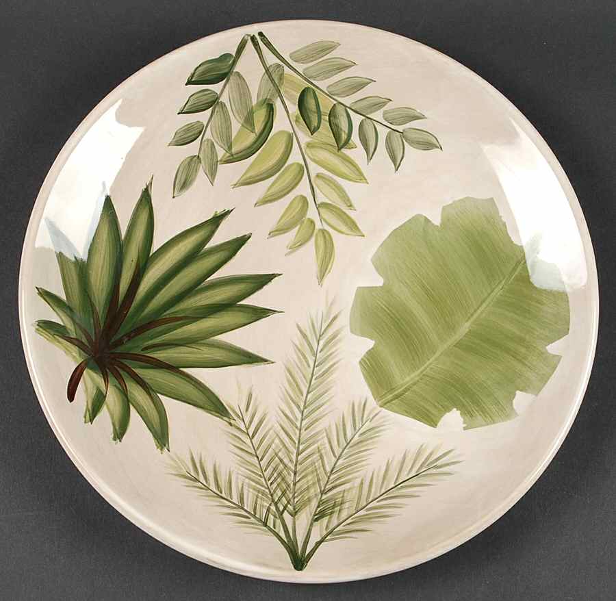 Tropical Leaves Dinner Plate by Tabletops Unlimited-1