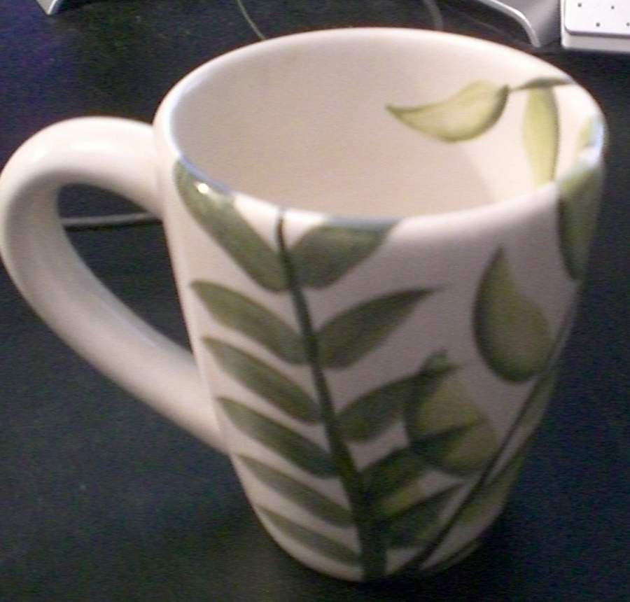 Tropical Leaves Mug by Tabletops Unlimited-1