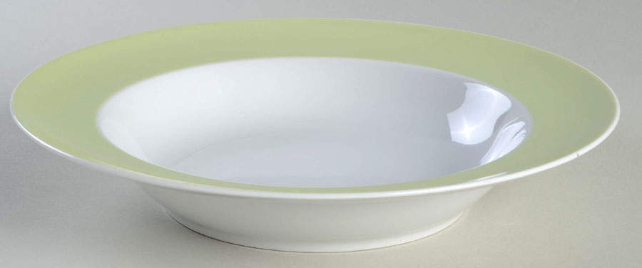 Sunny Day Pastel Green Large Rim Soup Bowl by Thomas-1