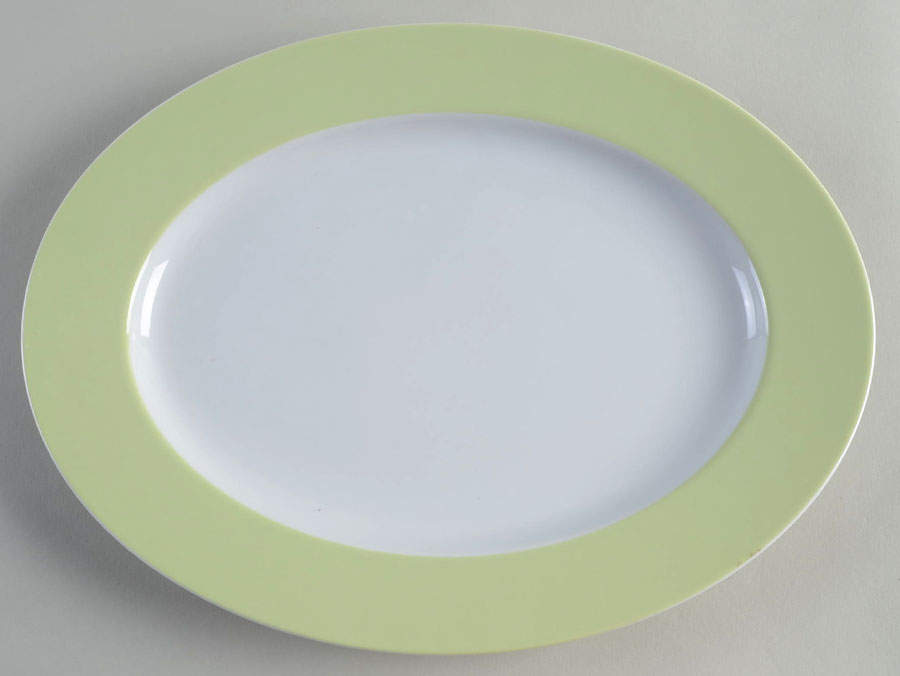 Sunny Day Pastel Green 12" Oval Serving Platter by Thomas-1
