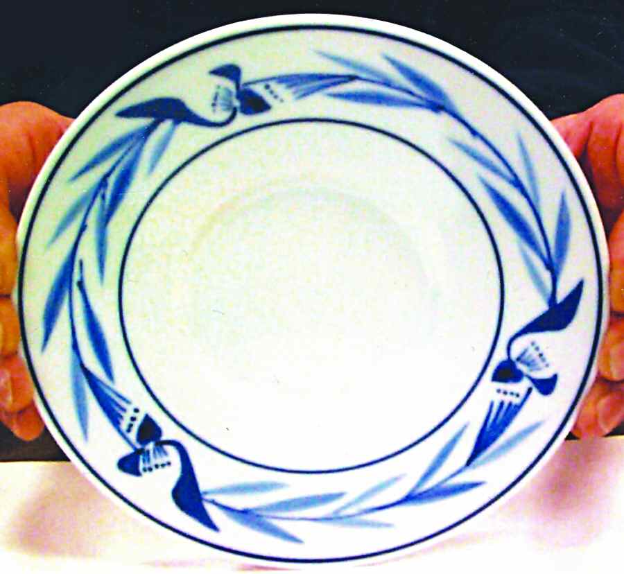 Blue Floral Saucer by Tomorrow's Heirloom-1