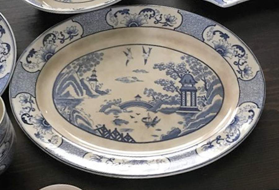Kang He 14" Oval Serving Platter by Till & Sons-1