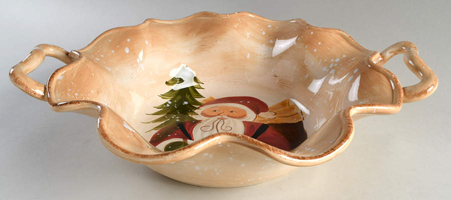 Winter Wonderland 16" Round Handled Bowl by Tabletops Unlimited-1