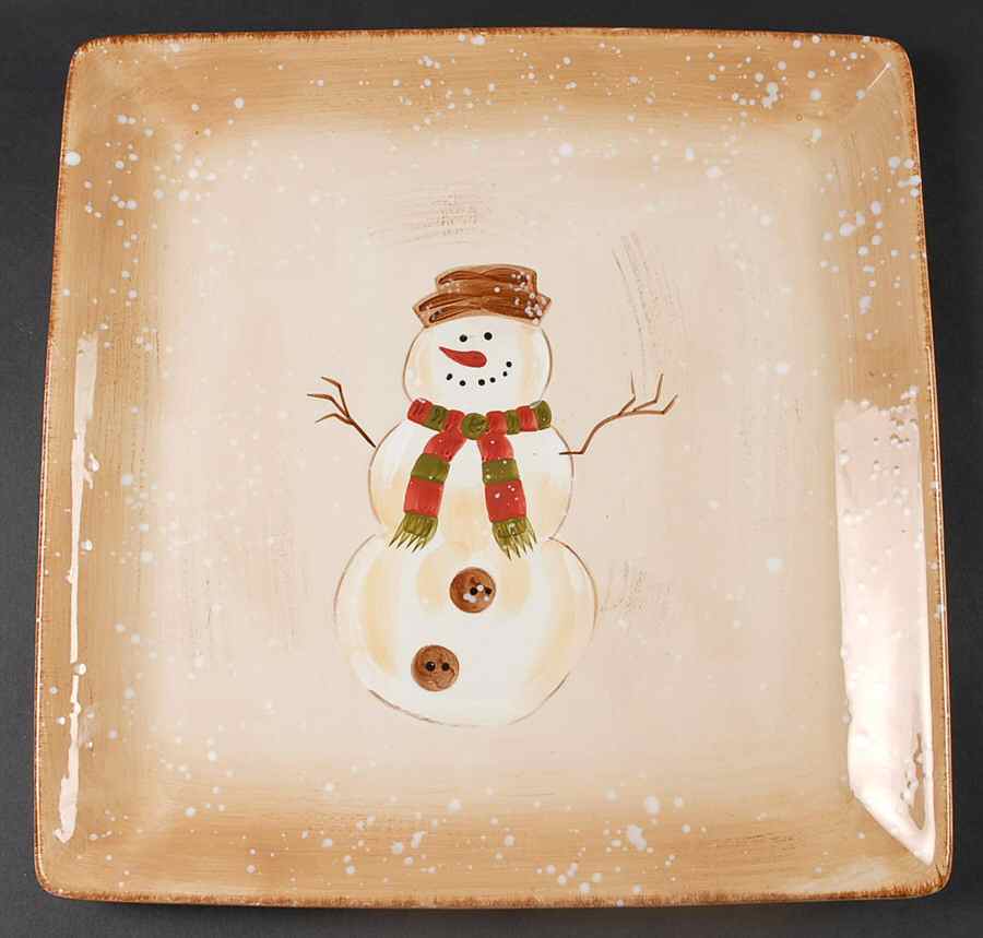 Winter Wonderland 14" Square Platter by Tabletops Unlimited-1