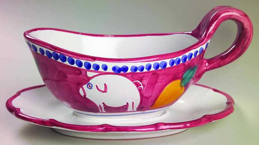 Solimene (Made in Italy, Dishwasher Safe) Gravy Boat with Attached Underplate by Target-1