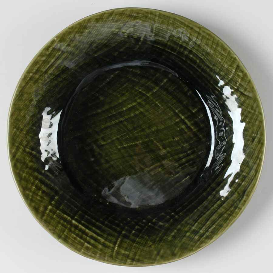 Asian Fabric Green Dinner Plate by Tabletops Unlimited-1